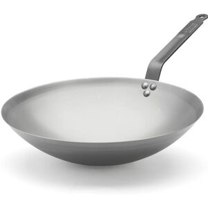 De Buyer 5114.35 Witte Gietijzeren Wok - Koekenpan De Buyer 5114.35 Witte Gietijzeren Wok - Koekenpan
