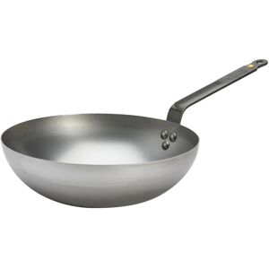 De Buyer Mineral B Wok - 28cm, Beige, French Design - Wok Pan De Buyer Mineral B Wok - 28cm, Beige, French Design - Wok Pan