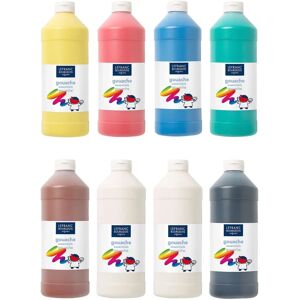 Peintures Gouache Lefranc & Bourgeois - 8 Couleurs, 1L chacune - Adapté aux enfants - Publicité Peintures Gouache Lefranc & Bourgeois - 8 Couleurs, 1L chacune - Adapté aux enfants - Publicité