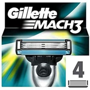 Gillette Mach3 Razor Blades - Men, Pack of 4 Refills Gillette Mach3 Razor Blades - Men, Pack of 4 Refills