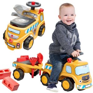 Falk Żółty Pojazd Budowlany JCB z Przyczepą - 12M+ Falk Żółty Pojazd Budowlany JCB z Przyczepą - 12M+