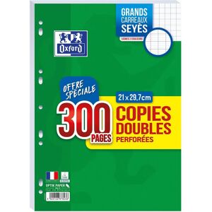 Oxford Cahiers Seyès Double Perforé A4 - Lot de 3 Oxford Cahiers Seyès Double Perforé A4 - Lot de 3