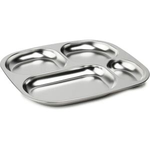 Thermobaby Stainless Steel 4-Compartment Kid's Plate - Food Segregation - BPA-Free Thermobaby Stainless Steel 4-Compartment Kid's Plate - Food Segregation - BPA-Free