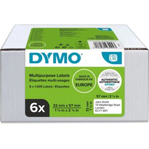 Etiquetas Multipropósito Dymo LW - 32x57mm - Blanco - Pack de 6 Etiquetas Multipropósito Dymo LW - 32x57mm - Blanco - Pack de 6