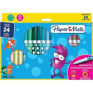Paper Mate Children's Felt Tip Pens - Assorted Colours - 24 Pieces Paper Mate Children's Felt Tip Pens - Assorted Colours - 24 Pieces