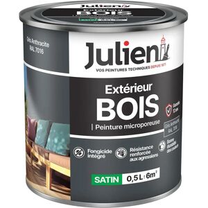 Peinture bois solvente gris anthracite Julien - Microperforée, 0,5L - 12 ans - Peinture - Publicité Peinture bois solvente gris anthracite Julien - Microperforée, 0,5L - 12 ans - Peinture - Publicité