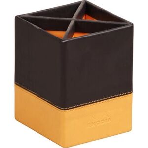 Support à stylos Rhodia 118816C - Simili cuir, Noir & Orange - Publicité Support à stylos Rhodia 118816C - Simili cuir, Noir & Orange - Publicité