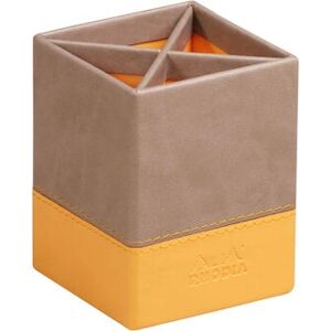 Rhodia 318814C Pen/Pencil Holder - Leatherette Taupe Rhodia 318814C Pen/Pencil Holder - Leatherette Taupe