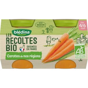 Blédina Les Récoltes Bio Carottes - Aliments pour bébé - 2 Pots - Publicité Blédina Les Récoltes Bio Carottes - Aliments pour bébé - 2 Pots - Publicité
