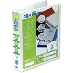 Elba White A4 Ring Binder 40mm 4 D-Ring Presentation Binder Elba White A4 Ring Binder 40mm 4 D-Ring Presentation Binder