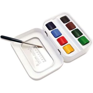 Sennelier Aqua Mini Watercolour Set - 8 Colors & Travel Brush - Watercolor Art Kit Sennelier Aqua Mini Watercolour Set - 8 Colors & Travel Brush - Watercolor Art Kit