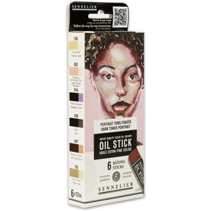 Sennelier Extra Fine Oil Stick 12ml Set of 6 - Dark Tones - Portrait Sennelier Extra Fine Oil Stick 12ml Set of 6 - Dark Tones - Portrait
