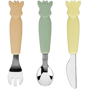 Conjunto de Talheres em Aço Inoxidável e Silicone Sophie la girafe - Presente para Bebê Conjunto de Talheres em Aço Inoxidável e Silicone Sophie la girafe - Presente para Bebê