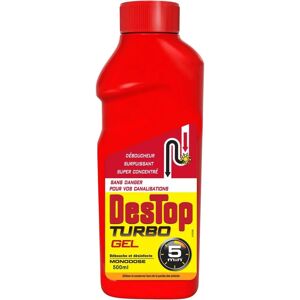 DESTOP Modèle - Nettoyant turbo pour drains - 500ml - Publicité DESTOP Modèle - Nettoyant turbo pour drains - 500ml - Publicité