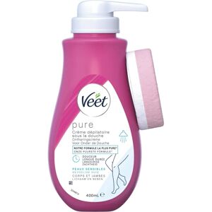Veet Crème Épilatoire Sous La Douche Pour Peaux Sensibles - 400ml - Publicité Veet Crème Épilatoire Sous La Douche Pour Peaux Sensibles - 400ml - Publicité