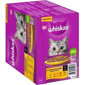 Nourriture humide Whiskas Senior - Variété poulet & volaille - 144 x 85g - Publicité Nourriture humide Whiskas Senior - Variété poulet & volaille - 144 x 85g - Publicité