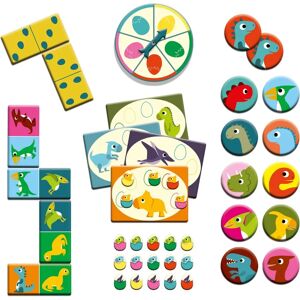 Zestaw Gier Dinozaurów Djeco - Memory, Bingo, Domino - 3 Gry Zestaw Gier Dinozaurów Djeco - Memory, Bingo, Domino - 3 Gry