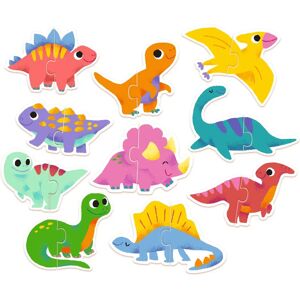 Quebra-cabeça Duo de Dinossauros - 10 Peças - Jogo Educativo Quebra-cabeça Duo de Dinossauros - 10 Peças - Jogo Educativo