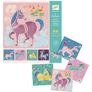 Pochoirs Chevaux Djeco - 5 Guides en Plastique Réutilisables pour Enfants - Art & Création - Publicité Pochoirs Chevaux Djeco - 5 Guides en Plastique Réutilisables pour Enfants - Art & Création - Publicité