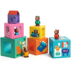 Bloques Apilables Djeco - Multicolor - 18m+ - Casa Bloques Apilables Djeco - Multicolor - 18m+ - Casa