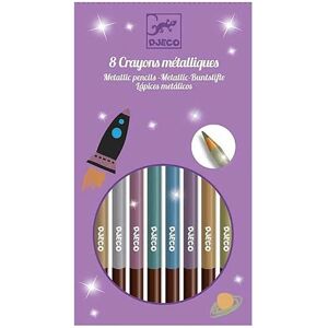 Djeco Crayons métalliques - Pack de 8 - Crayons pour enfants Djeco Crayons métalliques - Pack de 8 - Crayons pour enfants