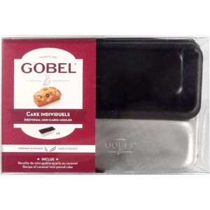 Gobel - Sæt med 6 mini kageforme - 130x70mm - Grå/Sort - Kageform Gobel - Sæt med 6 mini kageforme - 130x70mm - Grå/Sort - Kageform