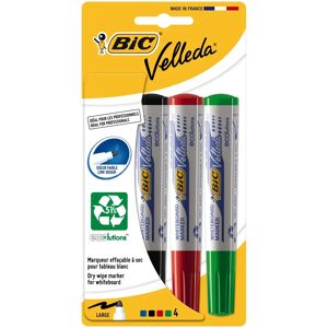 BIC Whiteboard Marker - Multicolour - 4 Pack - Whiteboard Marker BIC Whiteboard Marker - Multicolour - 4 Pack - Whiteboard Marker