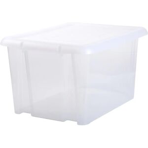 Scatola di stoccaggio EDA Plastiques Funny Box 80L con coperchio clip Scatola di stoccaggio EDA Plastiques Funny Box 80L con coperchio clip