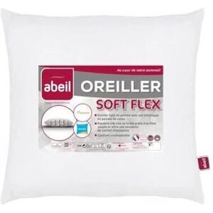 Abeil Soft Flex Blanc Oreiller - 60 x 60 cm - Oreiller - Publicité Abeil Soft Flex Blanc Oreiller - 60 x 60 cm - Oreiller - Publicité