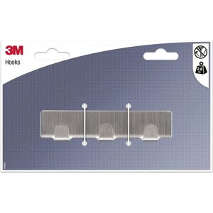 Crochet adhésif métallisé 3M 12 x 1,4 x 3,5 cm - Métallisé - Crochets - Publicité Crochet adhésif métallisé 3M 12 x 1,4 x 3,5 cm - Métallisé - Crochets - Publicité