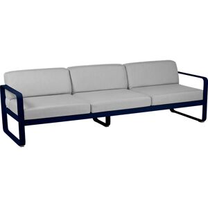 Fermob Bellevie - 3-seter - Abyssblå ramme - Granittgrå puter - Ute-sofa Fermob Bellevie - 3-seter - Abyssblå ramme - Granittgrå puter - Ute-sofa