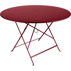 Table ronde Fermob Bistro - Rouge, acier, Ø 117cm - Publicité Table ronde Fermob Bistro - Rouge, acier, Ø 117cm - Publicité