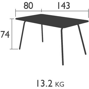 Fermob Luxembourg 143x80 Bord - Hagemøbel Fermob Luxembourg 143x80 Bord - Hagemøbel