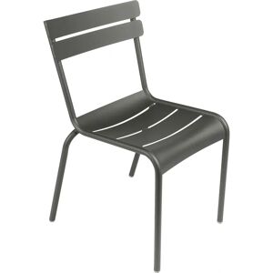 Fermob Luxembourg Chaise Gris Aluminium Empilable - Publicité Fermob Luxembourg Chaise Gris Aluminium Empilable - Publicité