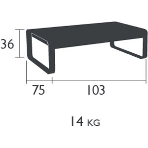 Fermob Bellevie 103 x 75 Grønn lavt bord Fermob Bellevie 103 x 75 Grønn lavt bord