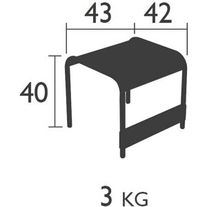 Fermob Luxembourg Beige Sidebord og Fotpuff - Bord Fermob Luxembourg Beige Sidebord og Fotpuff - Bord