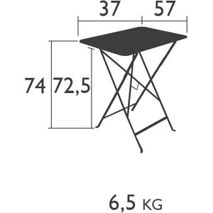 Fermob - Table Pliable Rectangulaire Bistro - Blanc - 37 x 57 cm - Publicité Fermob - Table Pliable Rectangulaire Bistro - Blanc - 37 x 57 cm - Publicité