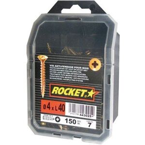 Vis à bois VYNEX 4x40mm Pozidriv - Filetage complet, entaille anti-fissure - Publicité Vis à bois VYNEX 4x40mm Pozidriv - Filetage complet, entaille anti-fissure - Publicité
