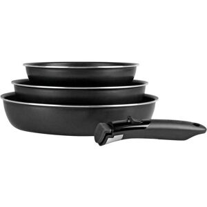 Sitram 712757 Set of 3 Aluminium Frying Pans - 20/24/28cm, Removable Handle Sitram 712757 Set of 3 Aluminium Frying Pans - 20/24/28cm, Removable Handle
