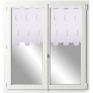Mondial Tissus - Voilage Organza - White - 58cm - Curtain - Publicité Mondial Tissus - Voilage Organza - White - 58cm - Curtain - Publicité