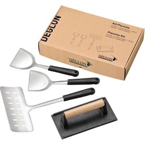 Set Déglon - Accessoires plancha en acier inoxydable et fonte - Publicité Set Déglon - Accessoires plancha en acier inoxydable et fonte - Publicité