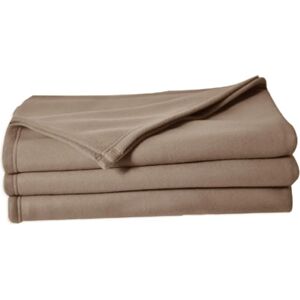 Poyet Motte Poleco Taupe - Couverture 180x220cm Poyet Motte Poleco Taupe - Couverture 180x220cm