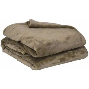 Plaid Taupe Toison D'or 130x170 - Plaid - Publicité Plaid Taupe Toison D'or 130x170 - Plaid - Publicité