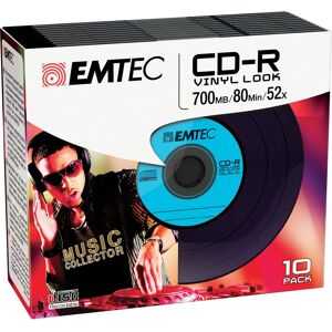Emtec CD-R Vinyle 700MB - Lot de 10 - Publicité Emtec CD-R Vinyle 700MB - Lot de 10 - Publicité