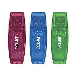 Emtec C410 8GB USB Flash Drive - USB Type-A 2.0 Flerfärgad Emtec C410 8GB USB Flash Drive - USB Type-A 2.0 Flerfärgad