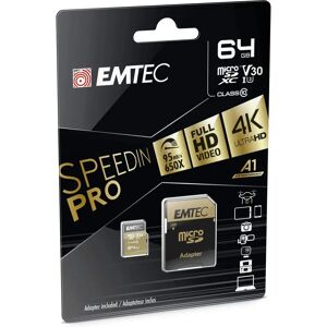Emtec ECMSDM64GXC10SP Memory Card - 64GB, Class 10 - Memory Card Emtec ECMSDM64GXC10SP Memory Card - 64GB, Class 10 - Memory Card