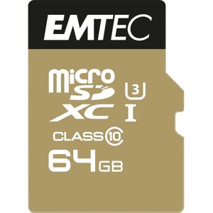 Carte mémoire Emtec ECMSDM64GXC10SP - 64GB, Classe 10 Carte mémoire Emtec ECMSDM64GXC10SP - 64GB, Classe 10