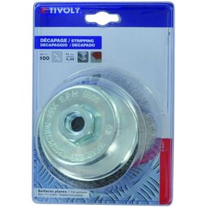 Tivoly Model - Wave Pattern Steel Wire Abrasive Brush - 90mm - M14 - Grinding Tool Tivoly Model - Wave Pattern Steel Wire Abrasive Brush - 90mm - M14 - Grinding Tool