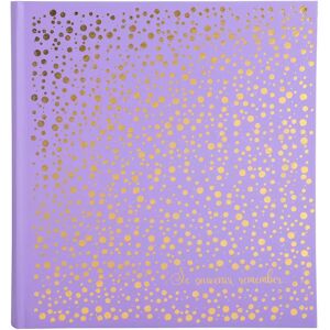 Exacompta Lila Fotoalbum - 300 Fotos, Goldprägung, 29x32cm Exacompta Lila Fotoalbum - 300 Fotos, Goldprägung, 29x32cm