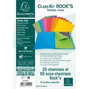 EXACOMPTA File Folders Assorted - 25 Pack - A4 - Durable & Eco-Friendly EXACOMPTA File Folders Assorted - 25 Pack - A4 - Durable & Eco-Friendly